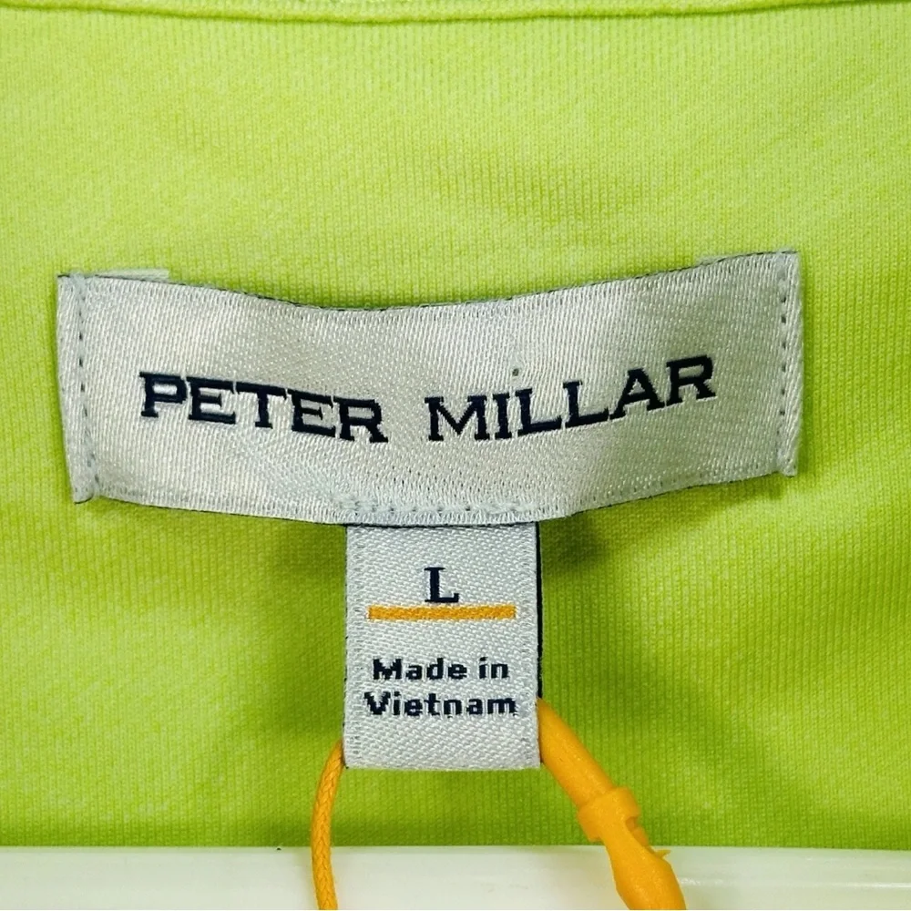 Peter Millar Lime Green Quarter-Zip Top large NWT - Picture 7 of 11